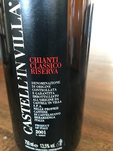 Chianti Classico Riserva 2001 - Villa In'Castell